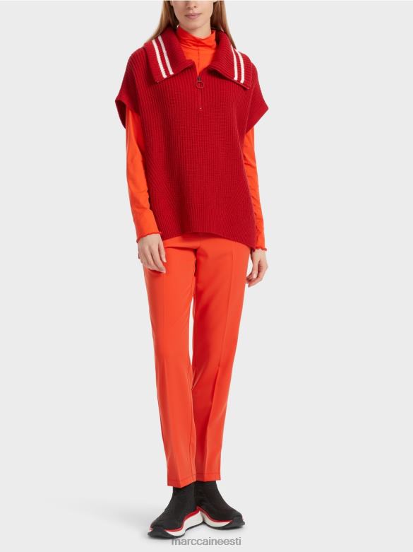 Marc Cain Riietus Saksamaal kootud varrukateta kampsun J8DT1050 jõhvikas