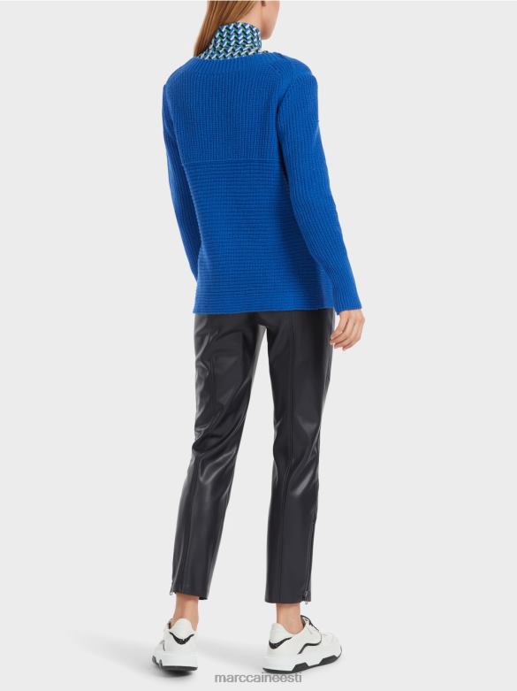 Marc Cain Riietus Saksamaal kootud villane kampsun J8DT1059 särav kuninglik sinine