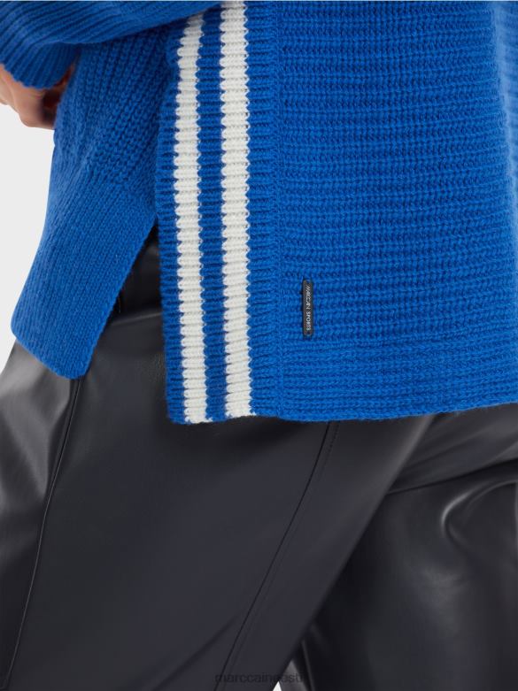 Marc Cain Riietus Saksamaal kootud villane kampsun J8DT1059 särav kuninglik sinine