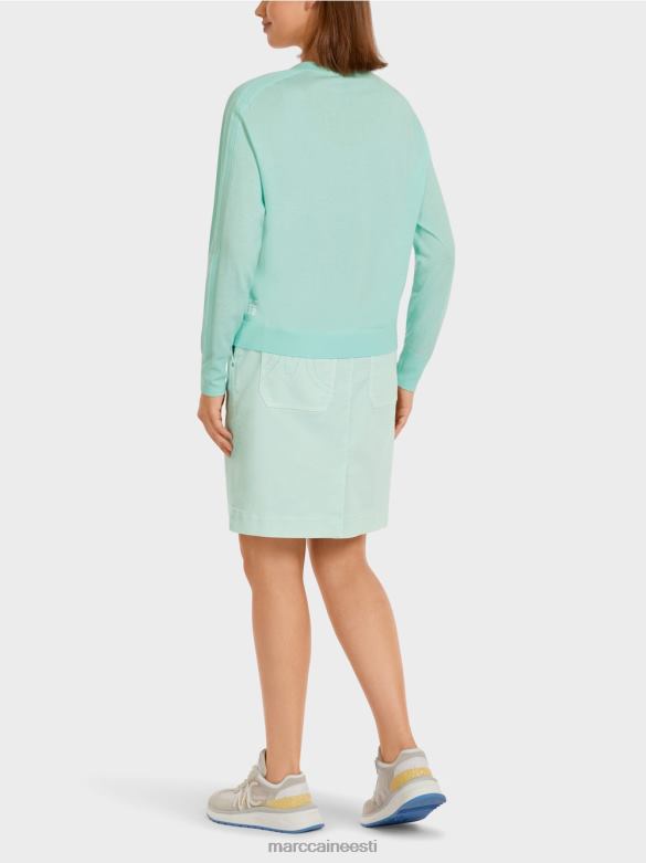 Marc Cain Riietus elegantne peene kootud v-kaelusega kampsun J8DT1170 pehme katuseaken