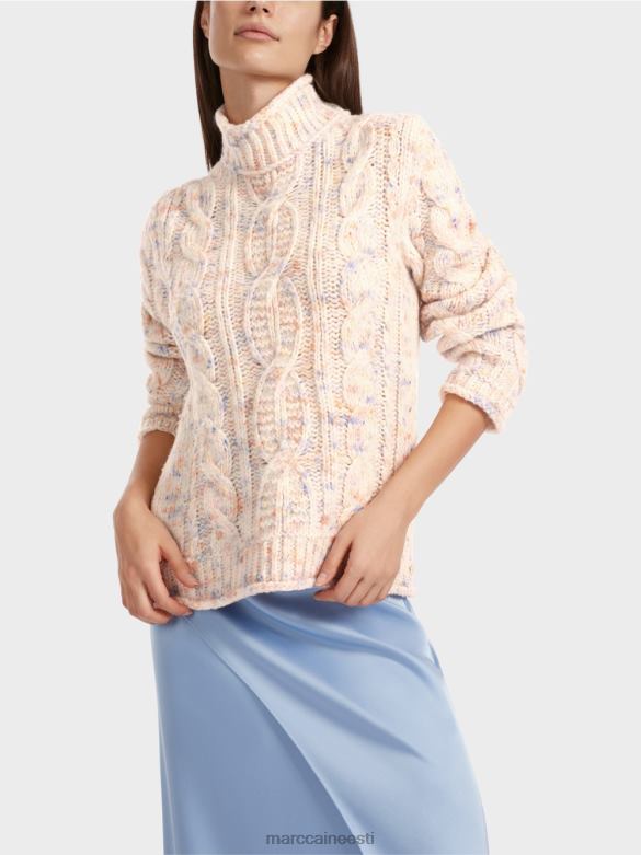 Marc Cain Riietus kaabliga kootud kampsun, kootud Saksamaal J8DT1082 tume kreem