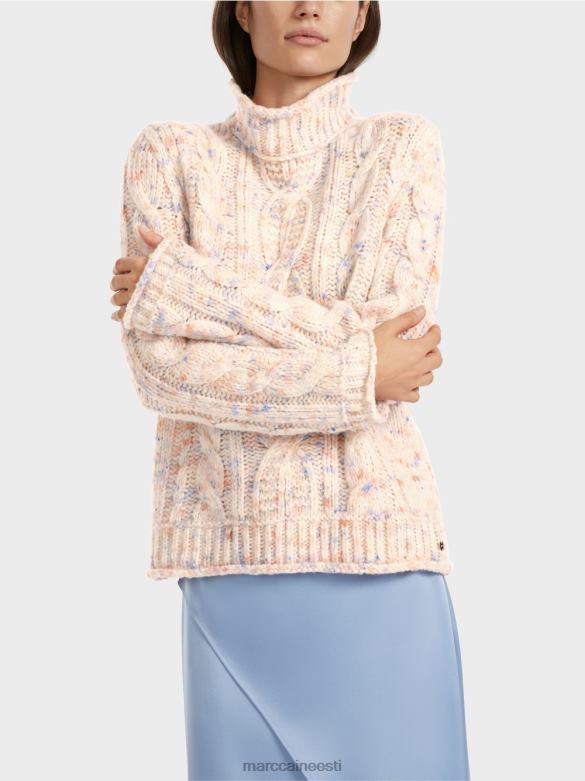 Marc Cain Riietus kaabliga kootud kampsun, kootud Saksamaal J8DT1082 tume kreem