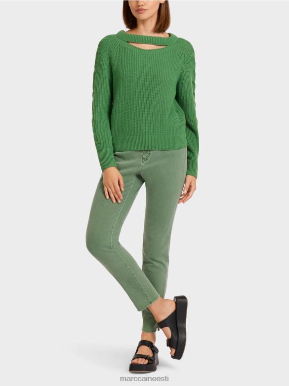 Marc Cain Riietus kaabliga kootud kampsun "kootud Saksamaal" J8DT1198 samblaroheline