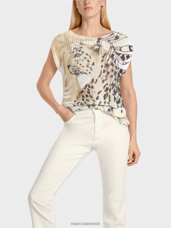 Marc Cain Riietus kampsun 100% valmistatud Saksamaal J8DT1152 sügav liiv