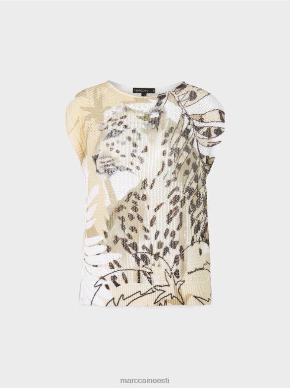 Marc Cain Riietus kampsun 100% valmistatud Saksamaal J8DT1152 sügav liiv