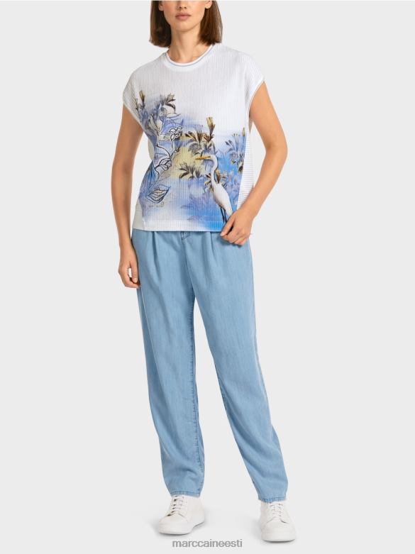 Marc Cain Riietus kampsun "kootud Saksamaal" J8DT1159 hele puuder sinine