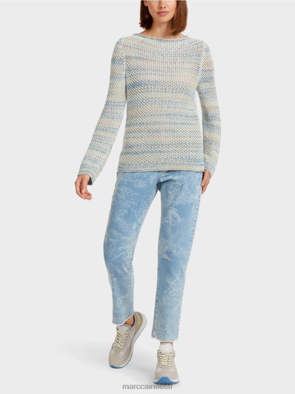 Marc Cain Riietus kampsun "kootud Saksamaal" J8DT1160 hele puuder sinine