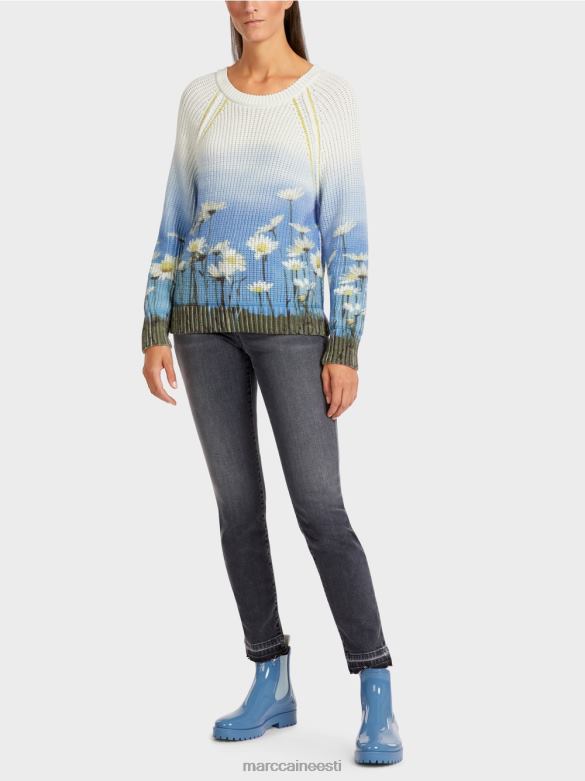 Marc Cain Riietus kampsun "kootud Saksamaal" J8DT1186 taevasinine