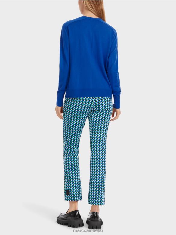 Marc Cain Riietus \"koos ümber mõtlema\" kootud kampsun J8DT1058 särav kuninglik sinine