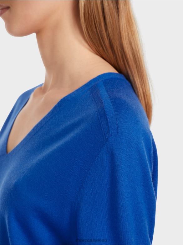 Marc Cain Riietus \"koos ümber mõtlema\" kootud kampsun J8DT1058 särav kuninglik sinine