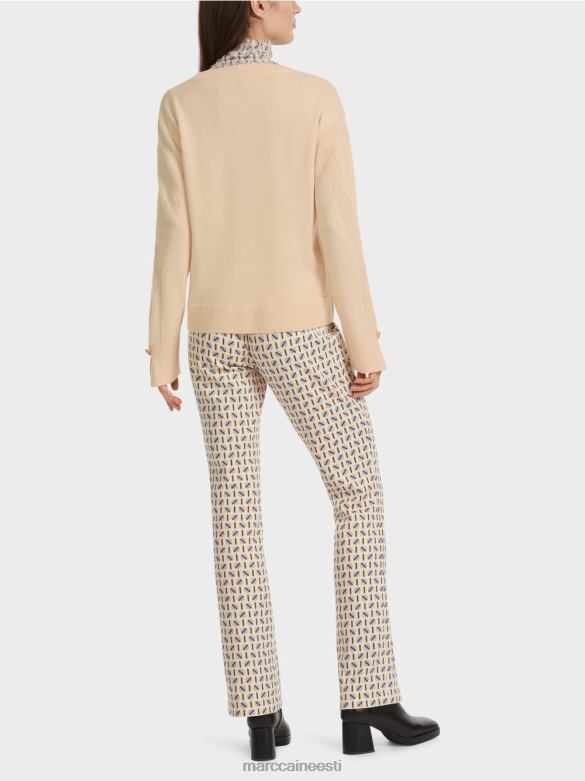 Marc Cain Riietus \"koos ümber mõtlema\" kootud kampsun J8DT1084 tume kreem