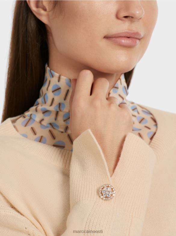 Marc Cain Riietus \"koos ümber mõtlema\" kootud kampsun J8DT1084 tume kreem