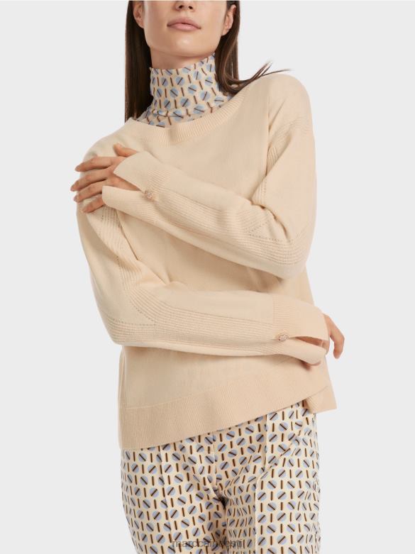 Marc Cain Riietus \"koos ümber mõtlema\" kootud kampsun J8DT1084 tume kreem