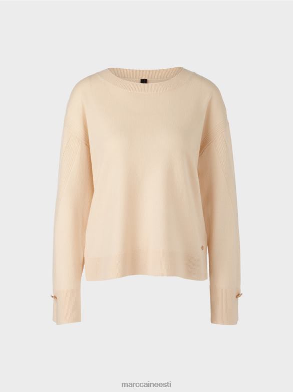 Marc Cain Riietus \"koos ümber mõtlema\" kootud kampsun J8DT1084 tume kreem