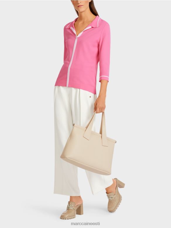 Marc Cain Riietus \"koos ümber mõtlema\" kootud polosärk J8DT1168 särav roosa