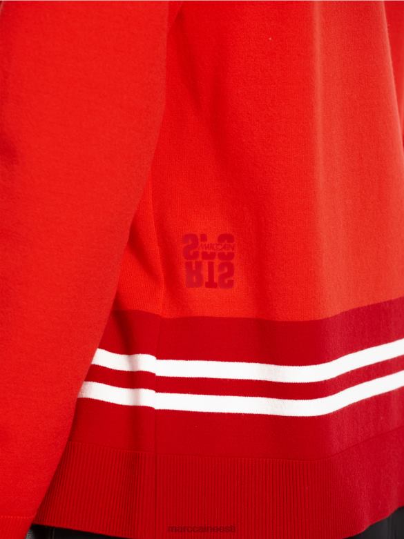 Marc Cain Riietus \"koos ümber mõtlema\" villane kampsun J8DT1048 campari