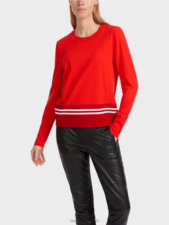 Marc Cain Riietus \"koos ümber mõtlema\" villane kampsun J8DT1048 campari