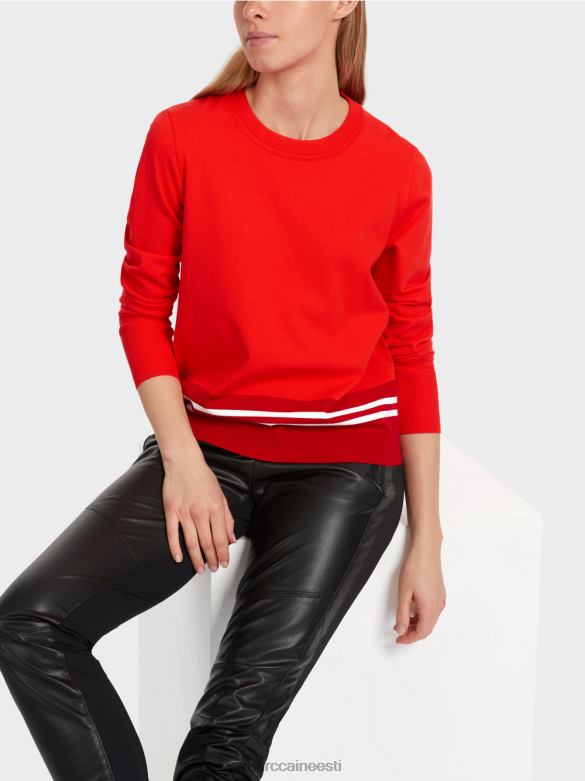 Marc Cain Riietus \"koos ümber mõtlema\" villane kampsun J8DT1048 campari