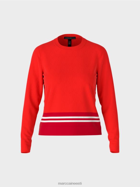 Marc Cain Riietus \"koos ümber mõtlema\" villane kampsun J8DT1048 campari