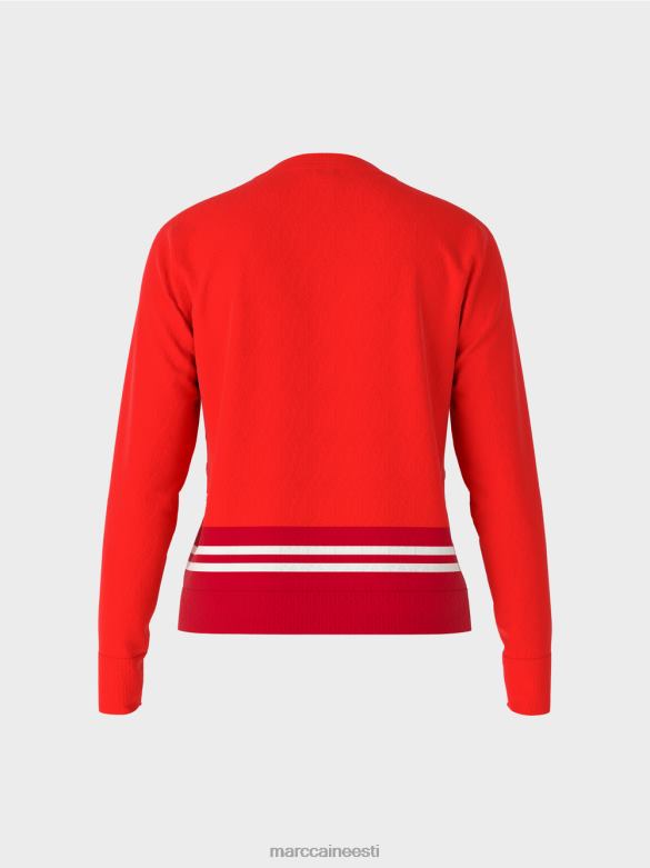 Marc Cain Riietus \"koos ümber mõtlema\" villane kampsun J8DT1048 campari