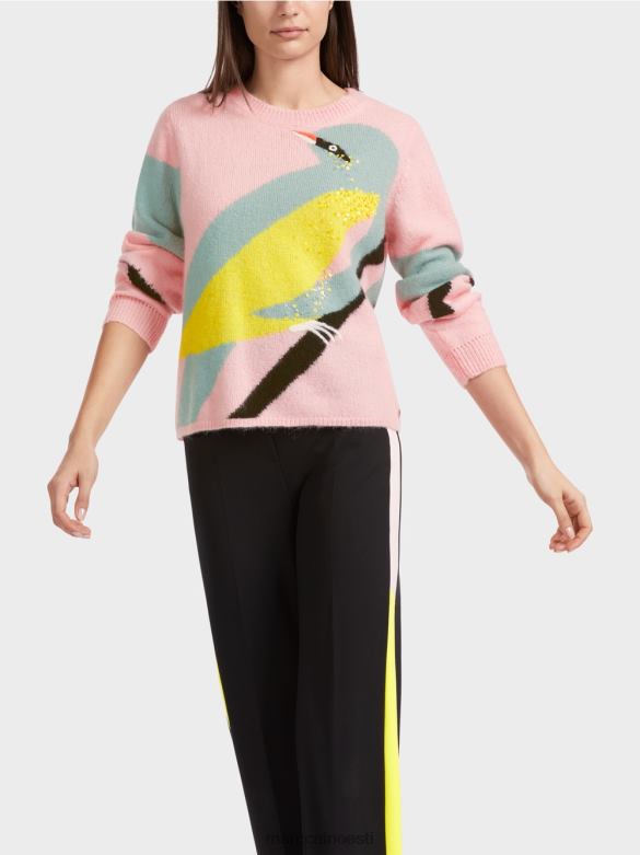 Marc Cain Riietus \"koos ümbermõtlema\" boucle kampsun J8DT1119 pehme puuderroosa