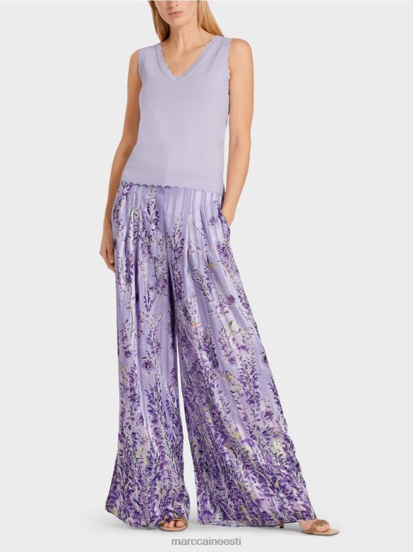 Marc Cain Riietus kootud viskoosist top J8DT1153 särav lilla