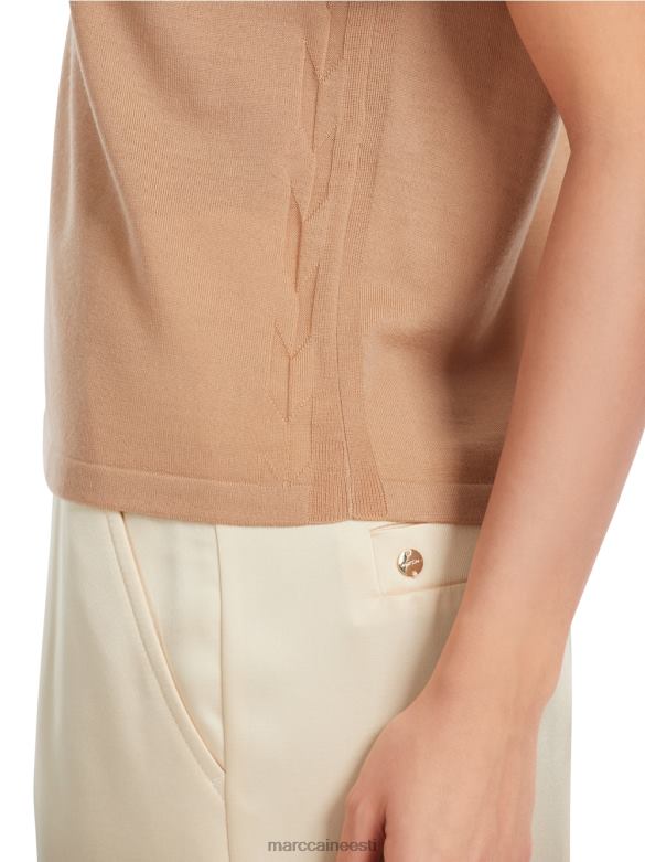 Marc Cain Riietus lühikeste varrukatega \"rethink together\" kampsun J8DT1091 särav iiris