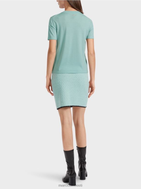 Marc Cain Riietus lühikeste varrukatega \"rethink together\" kampsun J8DT1113 tume taevasinine