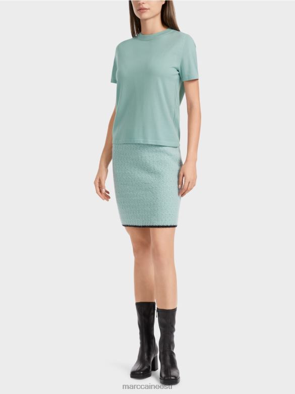 Marc Cain Riietus lühikeste varrukatega \"rethink together\" kampsun J8DT1113 tume taevasinine