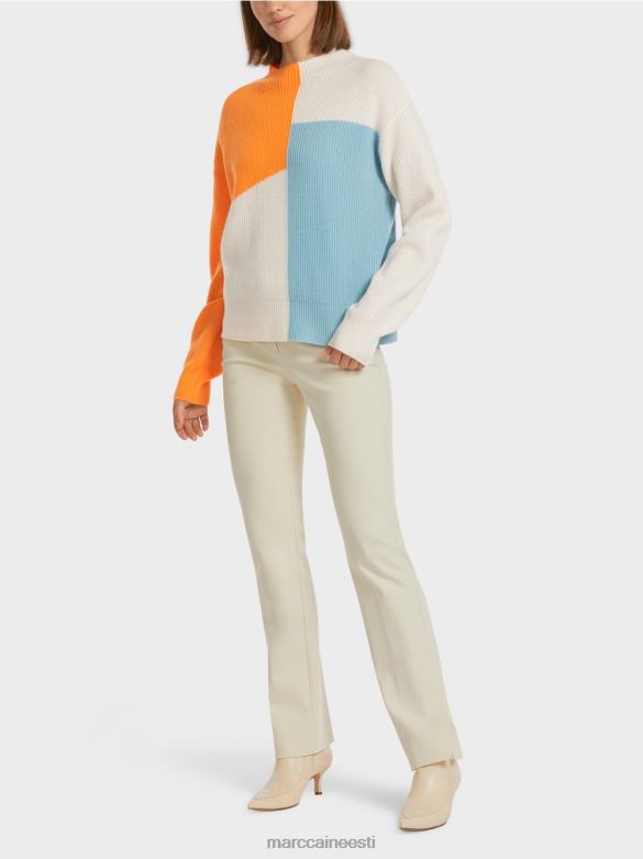 Marc Cain Riietus ülisuur kootud kampsun J8DT1208 selge oranž