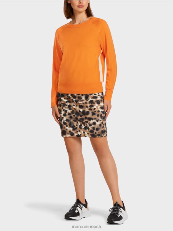 Marc Cain Riietus luksuslikust materjalisegust kampsun J8DT1178 ereoranž