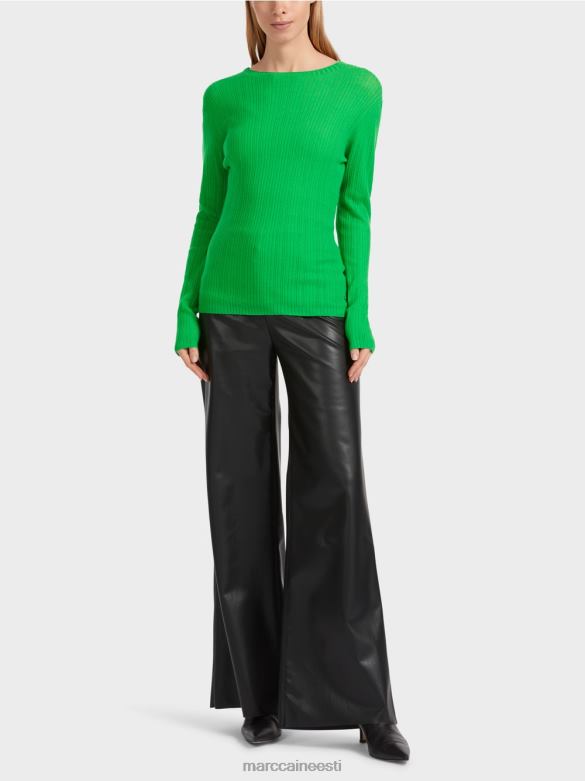 Marc Cain Riietus ümara kaelusega "rethink together" kampsun J8DT1038 tume õunaroheline