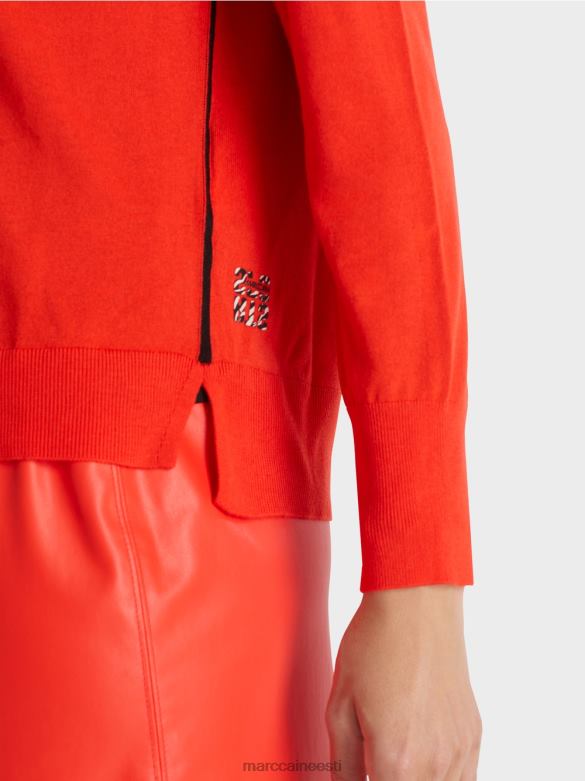 Marc Cain Riietus peenelt kootud \"koos ümbermõtlemise\" kampsun J8DT1056 campari