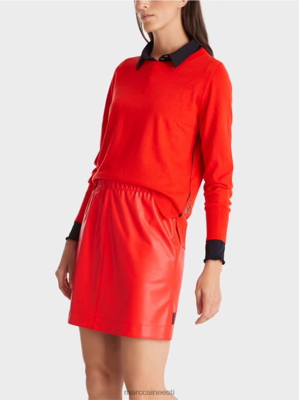 Marc Cain Riietus peenelt kootud \"koos ümbermõtlemise\" kampsun J8DT1056 campari