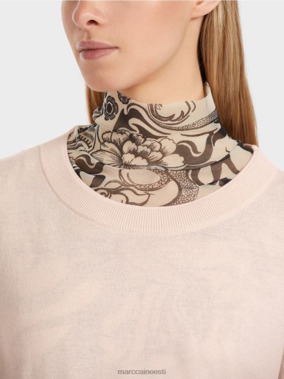 Marc Cain Riietus peenelt kootud \"koos ümbermõtlemise\" kampsun J8DT1062 mandliõis