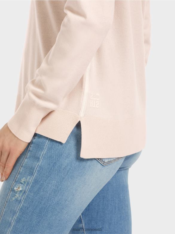 Marc Cain Riietus peenelt kootud \"koos ümbermõtlemise\" kampsun J8DT1062 mandliõis