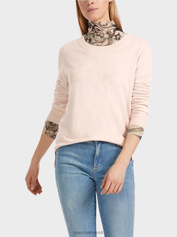 Marc Cain Riietus peenelt kootud \"koos ümbermõtlemise\" kampsun J8DT1062 mandliõis