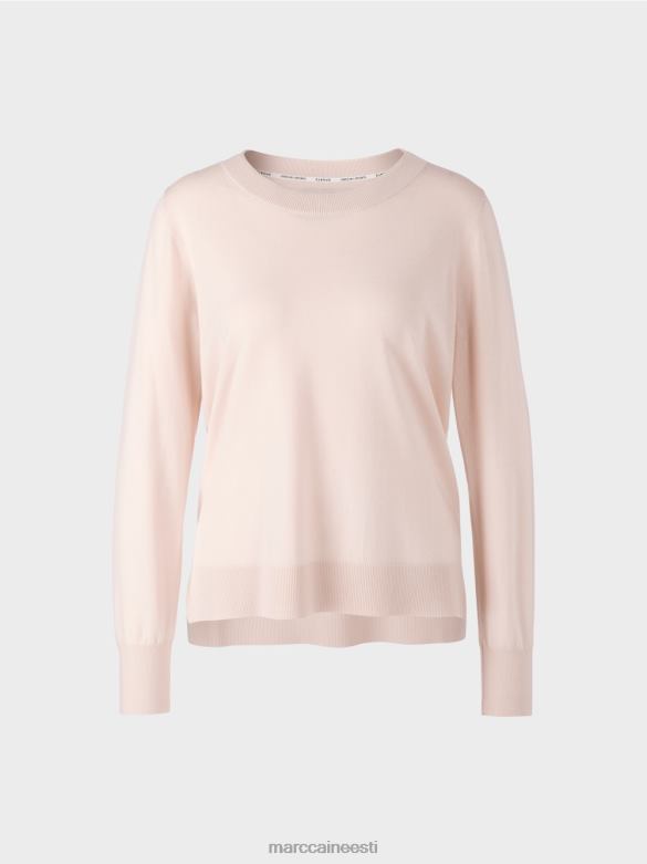 Marc Cain Riietus peenelt kootud \"koos ümbermõtlemise\" kampsun J8DT1062 mandliõis