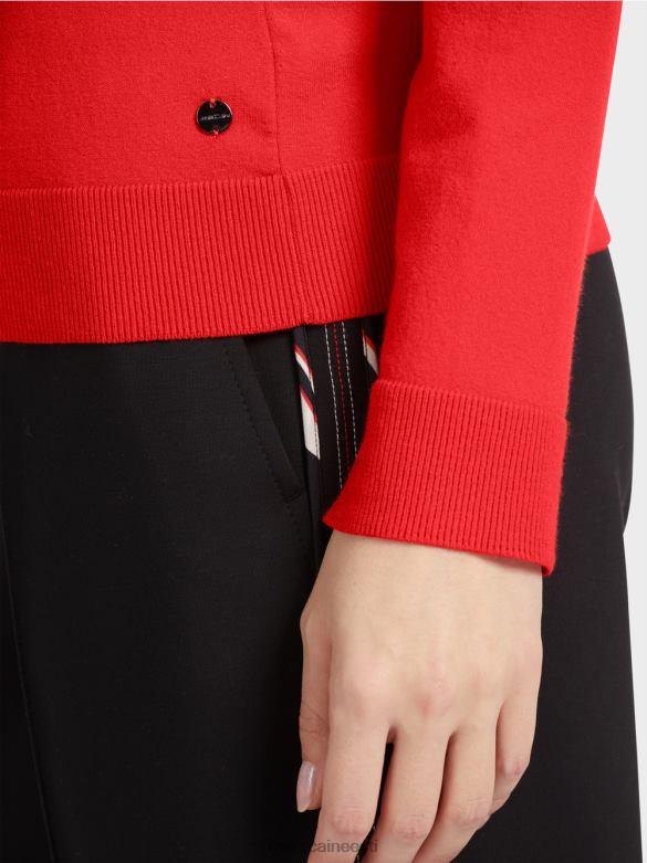 Marc Cain Riietus peenelt kootud \"koos ümbermõtlemise\" kampsun J8DT1078 campari