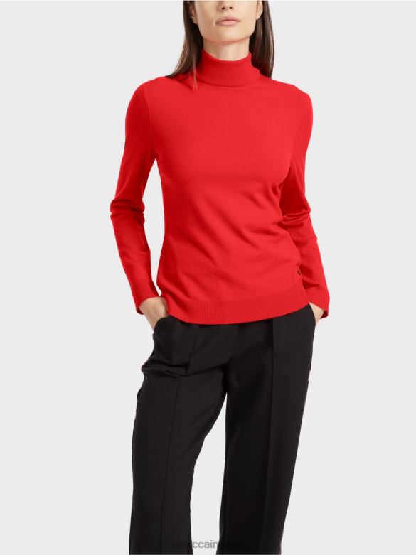 Marc Cain Riietus peenelt kootud \"koos ümbermõtlemise\" kampsun J8DT1078 campari