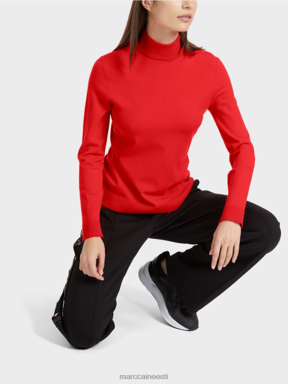 Marc Cain Riietus peenelt kootud \"koos ümbermõtlemise\" kampsun J8DT1078 campari