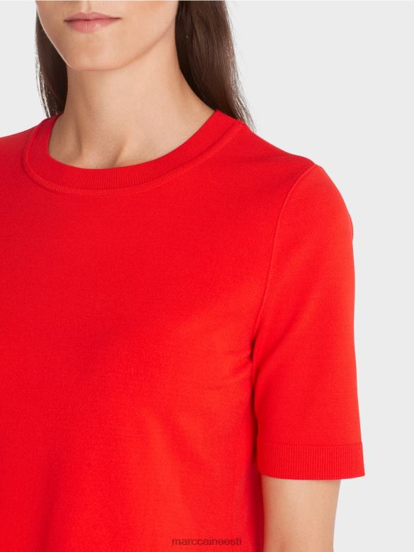 Marc Cain Riietus \"rethink together\" lühikeste varrukatega kampsun J8DT1071 campari