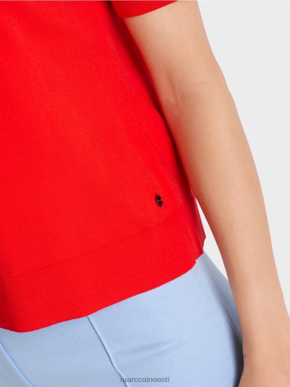 Marc Cain Riietus \"rethink together\" lühikeste varrukatega kampsun J8DT1071 campari