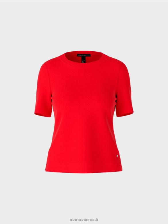 Marc Cain Riietus \"rethink together\" lühikeste varrukatega kampsun J8DT1071 campari