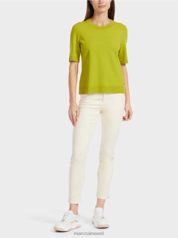 Marc Cain Riietus "rethink together" lühikeste varrukatega kampsun J8DT1073 särav oliivroheline