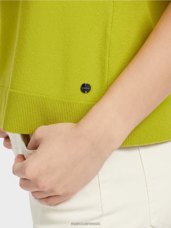 Marc Cain Riietus \"rethink together\" lühikeste varrukatega kampsun J8DT1073 särav oliivroheline