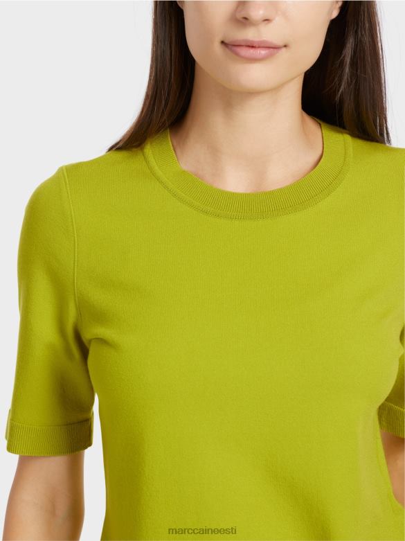 Marc Cain Riietus \"rethink together\" lühikeste varrukatega kampsun J8DT1073 särav oliivroheline