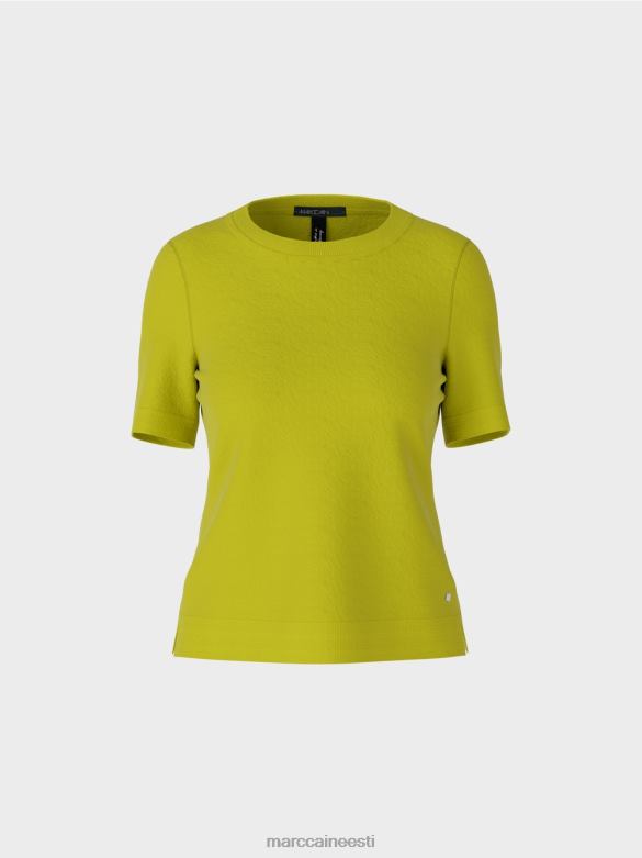 Marc Cain Riietus \"rethink together\" lühikeste varrukatega kampsun J8DT1073 särav oliivroheline