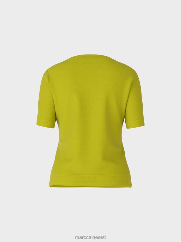 Marc Cain Riietus \"rethink together\" lühikeste varrukatega kampsun J8DT1073 särav oliivroheline