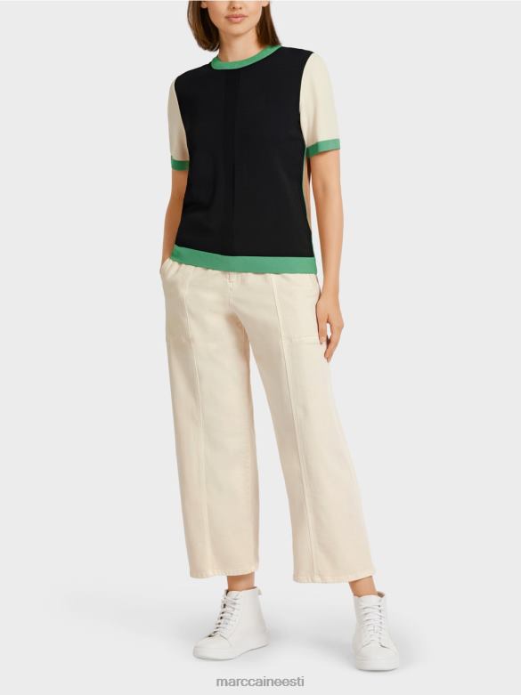 Marc Cain Riietus "rethink together" värviplokiga kampsun J8DT1201 must